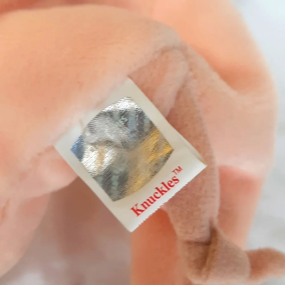 Ty Beanie Babies Colletions Knuckles Pig Blue Ribbon with tag Plush